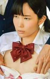 Yui Kasugano Asian in uniform has shaved twat licked and nailed